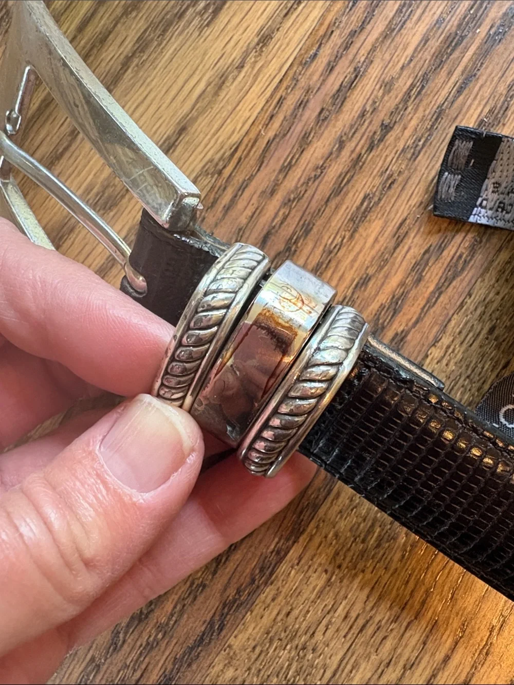 Brighton leather sz S belt with silver buckle